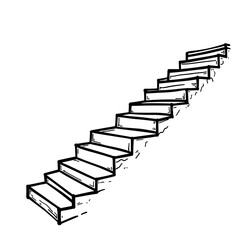 Minimalistic staircase illustration