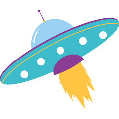 UFO Flat Illustration