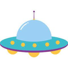 UFO Flat Illustration