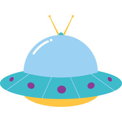 UFO Flat Illustration