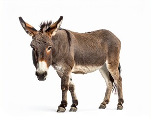 Fototapeta premium Donkey isolated a on white background 