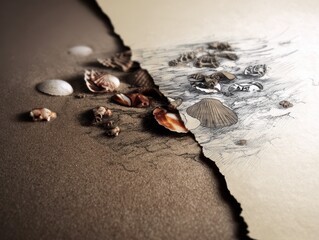 sea grain texture adds a nostalgic effect combined designs and creative projects