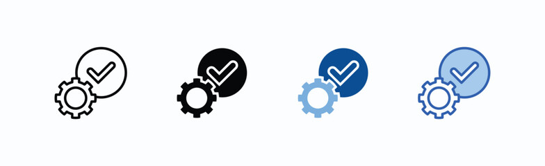 Mark Icon Sheet Multiple Style Collection Isolated Vector