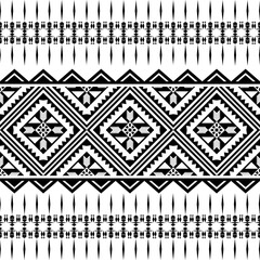 Black and White Tribal Weave Pattern