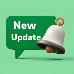 New Update Notification Bell Icon Alert for Software Updates