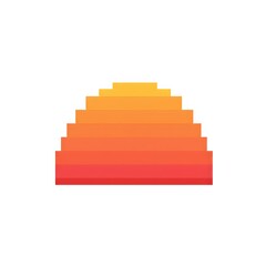 Pixel Sunset Illustration.
