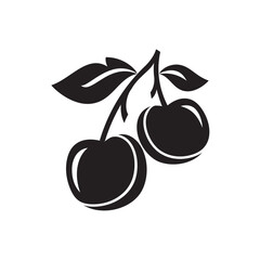 cherry fruit silhouette