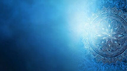 Abstract blue mandala design