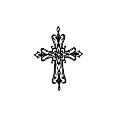 Thick Minimal Tattoo Cross 3