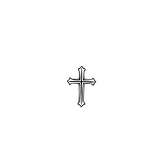 Unique Minimal Line Tattoo Cross 1