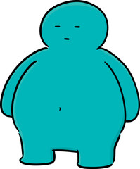 Illustration of fat man
