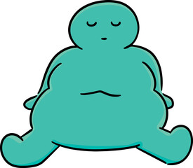 Obraz premium Illustration of fat man 