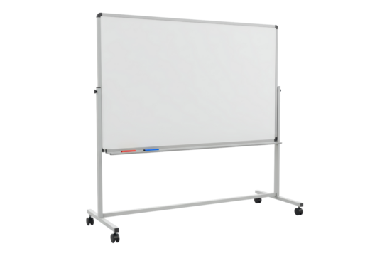Isolated Mobile Whiteboard with Markers