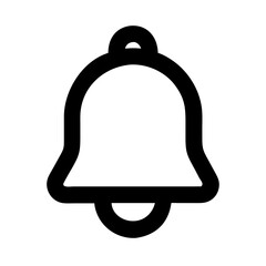 Gothic Notification Bell Icon – Black Bell Vector Symbol for Dark UI, Fantasy Apps, and Alert Designs


