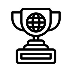 trophy line icon