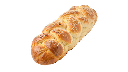 Tasty braided bread isolated on transparent background