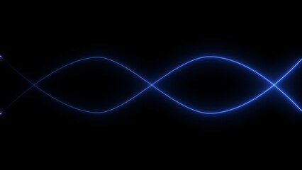 Glowing neon line light effect design. 4k illustration.