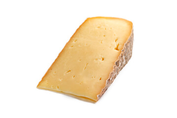 Fetta di formaggio orobico, tipico formaggio a pasta molle delle valli bergamasche, Cibo Italiano 