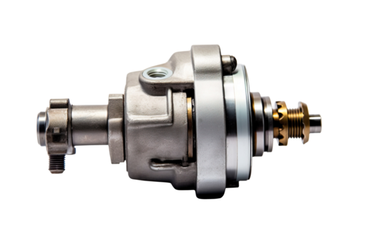 Antique late vintage automobile starter drive Bendix on a transparent background