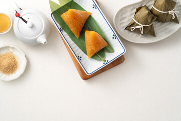 Zongzi, alkaline rice dumpling for Dragon Boat Festival food.