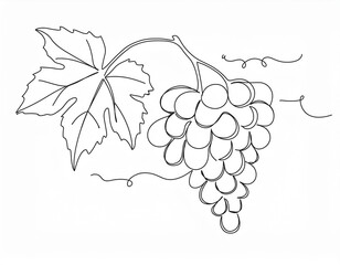 Structure Reference Image line drawing of grapes
