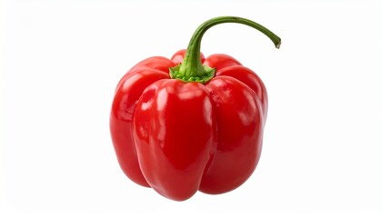 Habanero chili red hot pepper isolated on white background