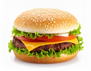 Hamburger isolated on white background