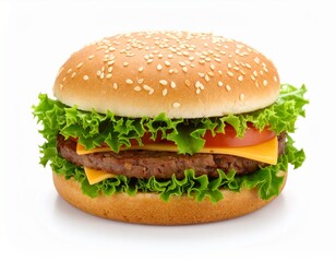 Hamburger isolated on white background