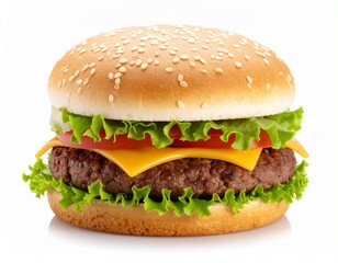 Hamburger isolated on white background