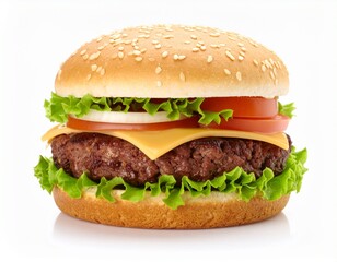 Hamburger isolated on white background