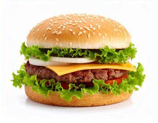 Hamburger isolated on white background