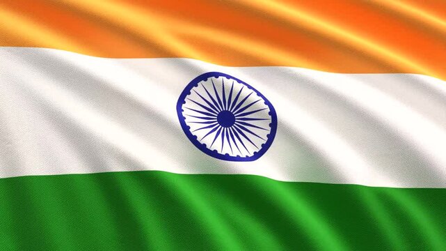 Full screen loop video of India flag