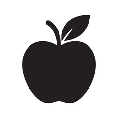 Simple minimalist apple icon graphic design