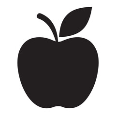 Simple minimalist apple icon graphic design