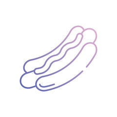 Hot Dog vector icon stock illustration