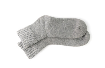 Thick Winter Socks Isolated, Warm Sportswear, Classic Unisex Cotton Socks, Casual Hosiery