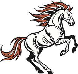 black horse vector illustration