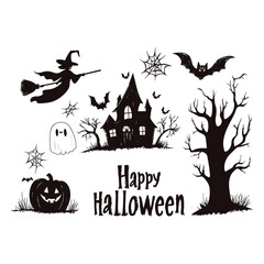 halloween background with pumpkins