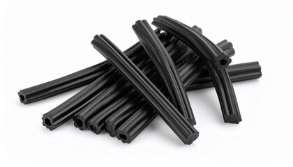 Liquorice candy gummy isolated on white background 