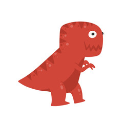illustration of a red dinosaur