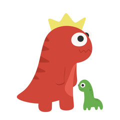 illustration of a red dinosaur