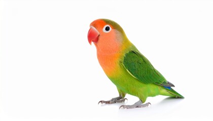 Lovebird bird isolated on white background