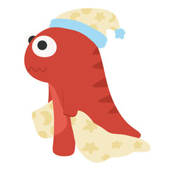 illustration of a red dinosaur