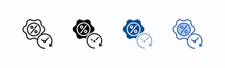 Limited Offer Icon Sheet Multiple Style Collection Isolated Vector