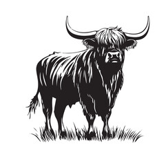 vector illustration of a cow