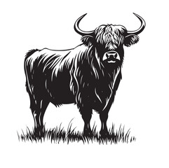 vector illustration of a cow