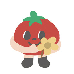A tomato character 
