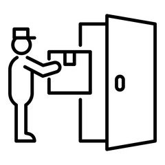 Home delivery conceptual icon, representing convenient doorstep service