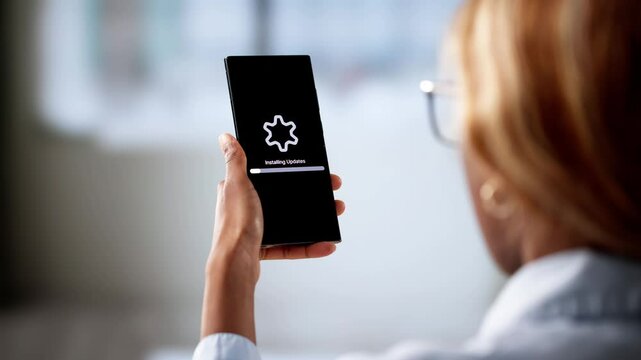 Installing Software Update Progress. Smart Phone Loading Patch