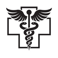 Caduceus medical symbol banner ad design